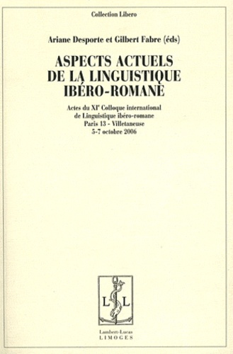 Aspects actuels de la linguistique ibéro-romane