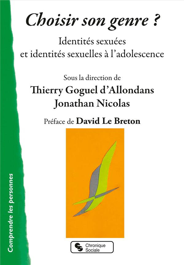 Choisir son genre ?. Identités sexuées et identités sexuelles à l'adolescence