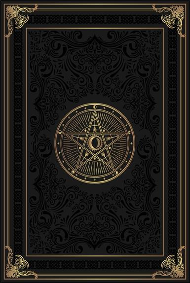 Grimoire Vierge Pentacle Lunaire noir