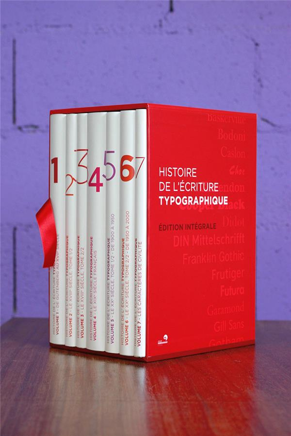 Coffret histoire de l'écriture typographique