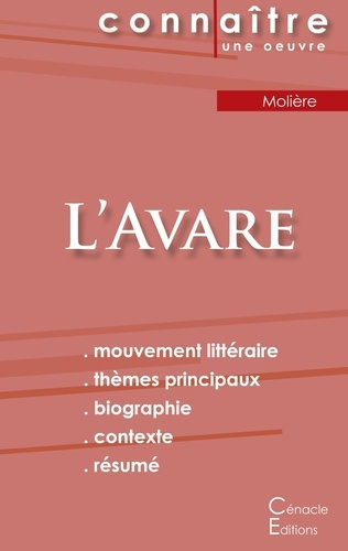 L'avare. Analyse littéraire et référence et résumé complet
