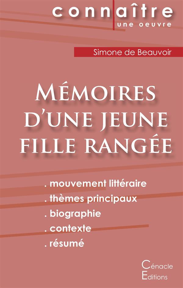 Mémoires d'une jeune fille rangée. Fiche de lecture