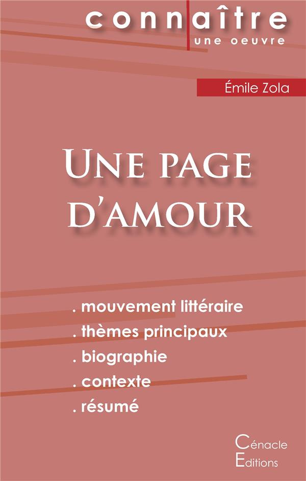 Une page d'amour. Fiche de lecture