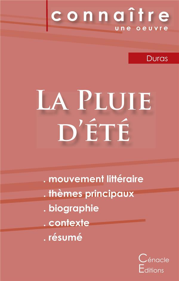 La pluie d'été. Fiche de lecture