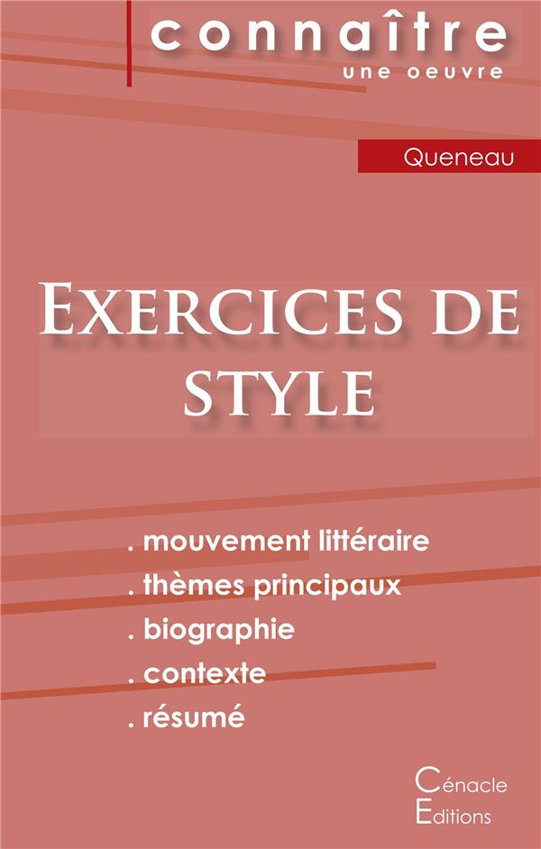 Exercices de style. Fiche de lecture