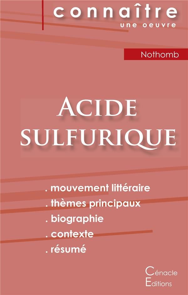 Acide sulfurique. Fiche de lecture