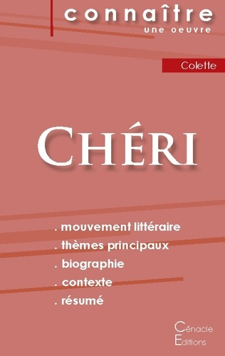 Chéri. Fiche de lecture