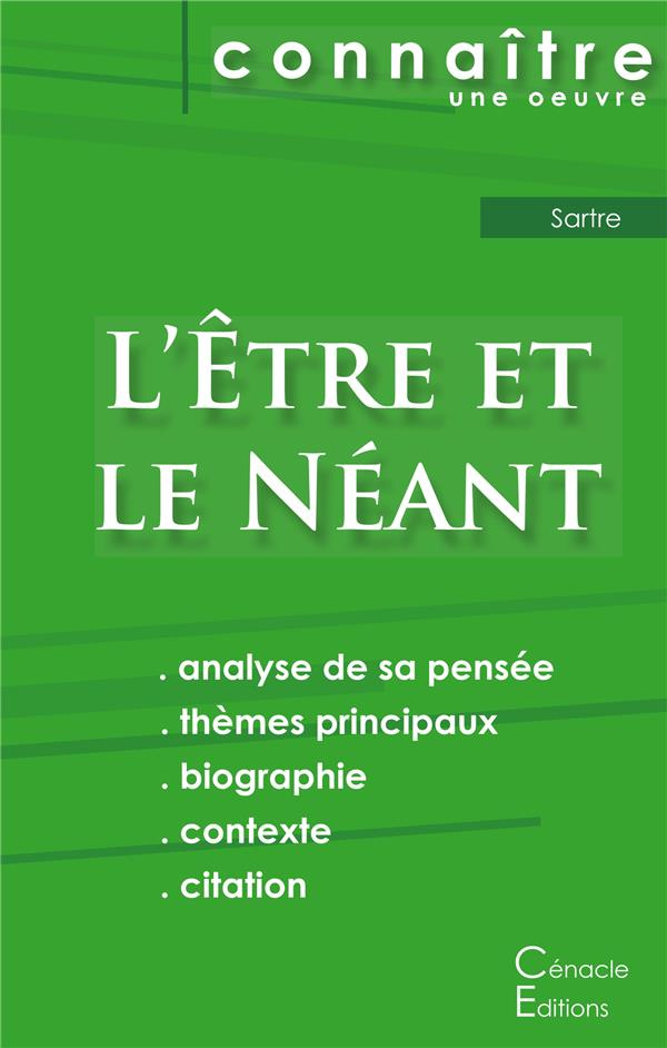 L'être et le néant. Fiche de lecture
