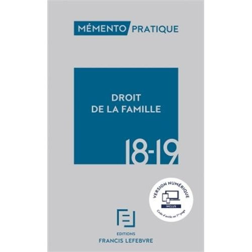 Droit de la famille. Edition 2018-2019