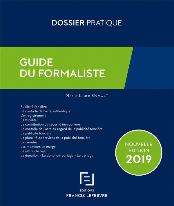 Guide du formaliste. Edition 2019