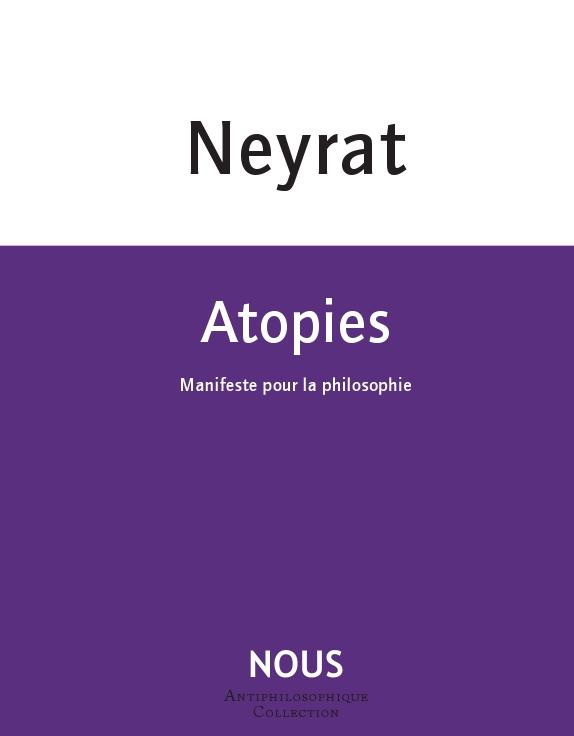 Atopies. Manifeste pour la philosophie