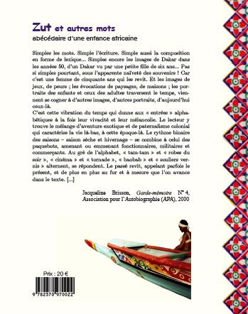 ZUT ET AUTRES MOTS ABECEDAIRE D'UNE ENFANCE AFRICAINE