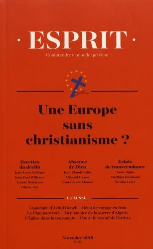 Esprit N° 449, novembre 2018 : Une Europe sans christianisme ?