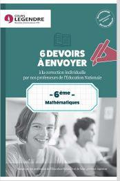 6ème Mathématiques 6 devoirs à envoyer. Devoirs à adresser à la correction
