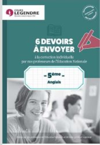 5ème Anglais 6 devoirs à envoyer. Devoirs à adresser à la correction