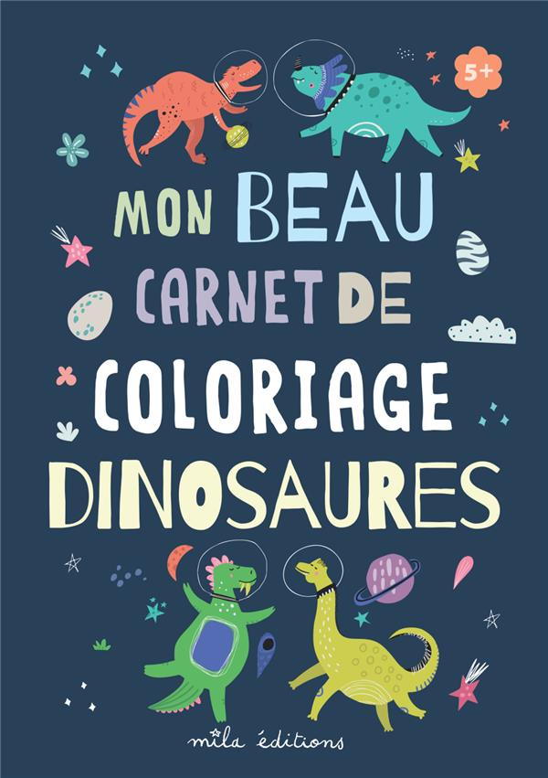 Mon beau coffret de coloriage dinosaures. Un livre de coloriages, 8 crayons de couleur, un taille-cr
