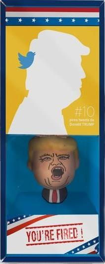 Coffret squishy anti-stress Trump. Avec 1 squichy et 1 livre