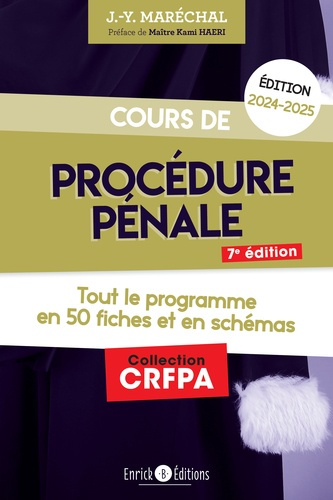 Cours de procédure pénale. Tout le programme en 50 fiches et en schémas, Edition 2024-2025