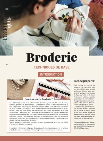Broderie. Techniques de base