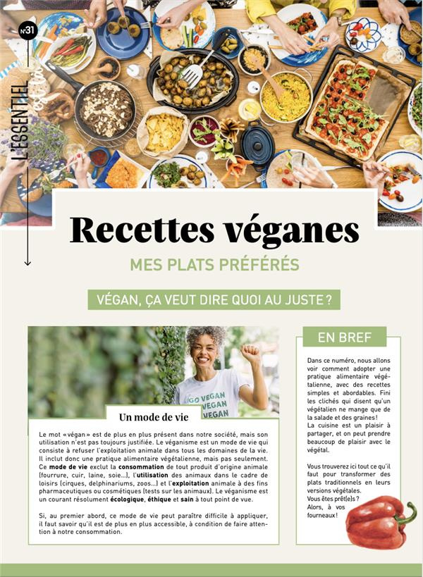 Mes recettes véganes. Mes plats préférés