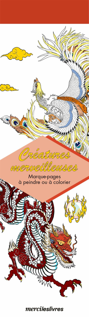 MARQUE-PAGES - CREATURES MERVEILLEUSES - 50 MARQUE-PAGES A PEINDRE OU A COLORIER