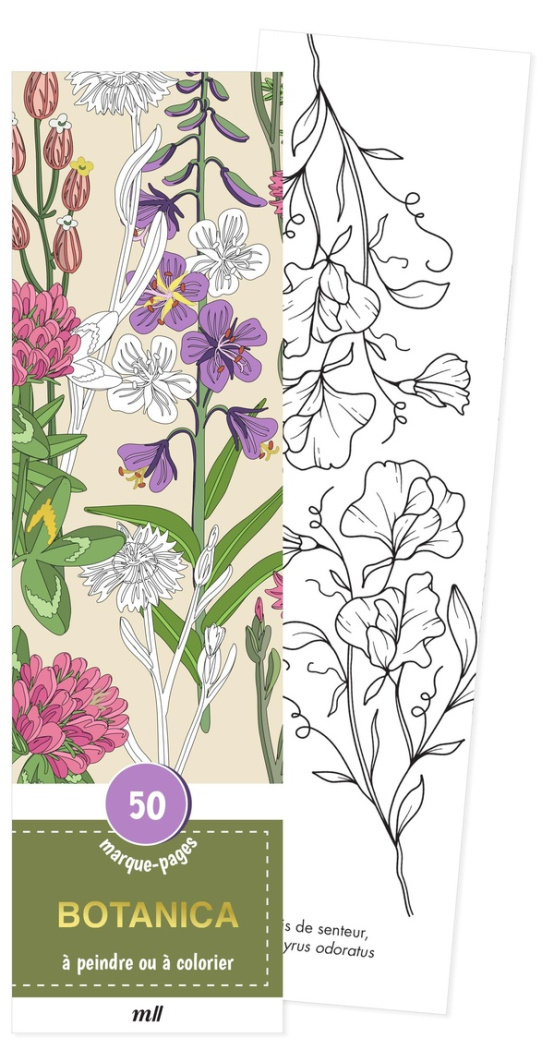 Botanica. 50 marque-pages à peindre ou à colorier