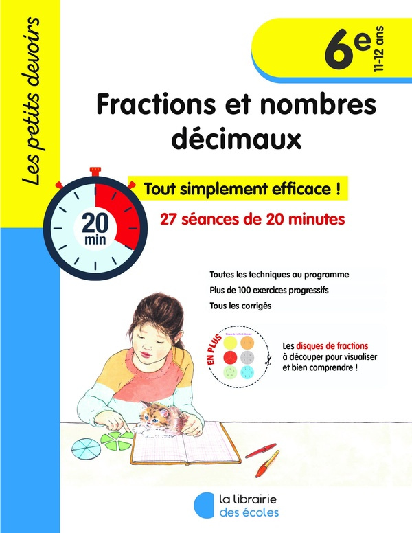 Fractions et nombres décimaux 6e. 24 séances de 20 minutes