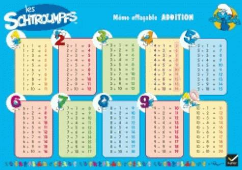 Mémo effaçable addition Les Schtroumpfs