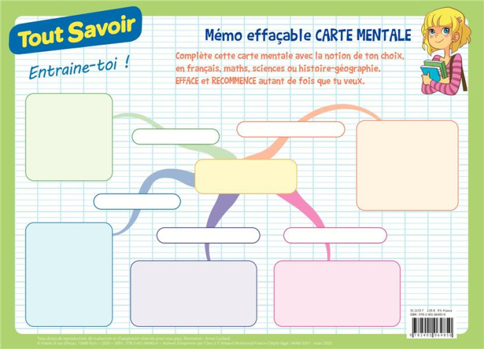 Mémo effaçable carte mentale CM1-CM2
