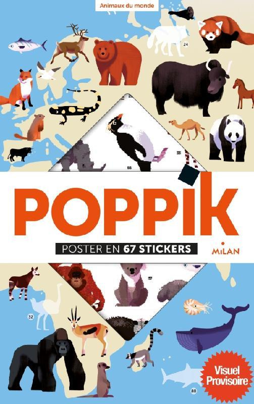 Animaux du monde. Poster en 76 stickers