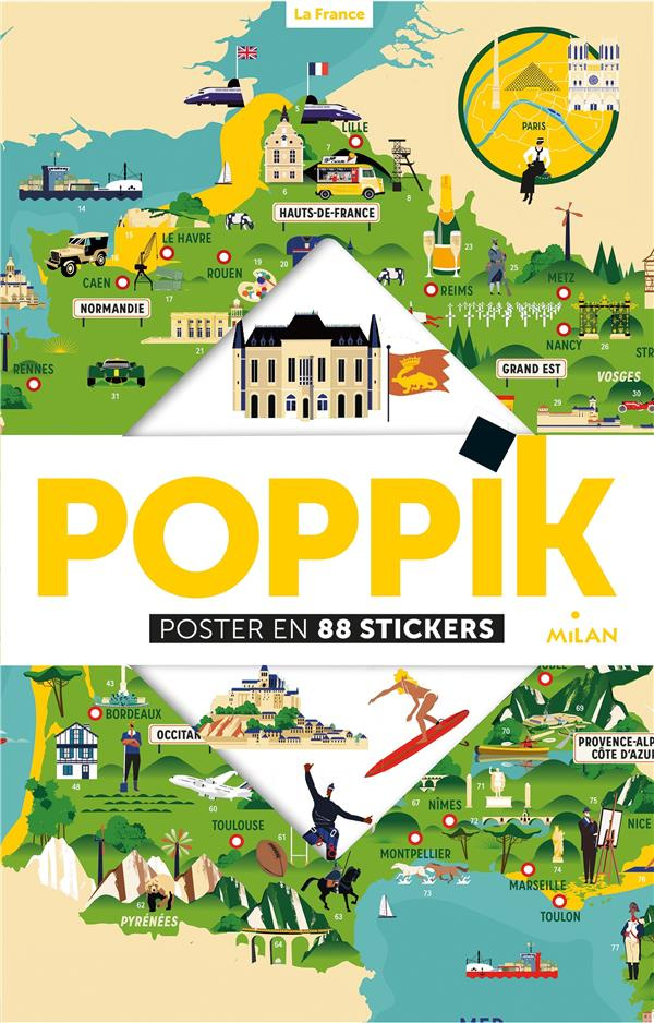 La France. Poster en 88 stickers