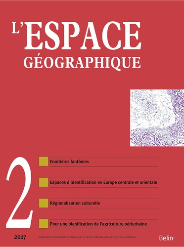 L'espace géographique N° 2, 2017