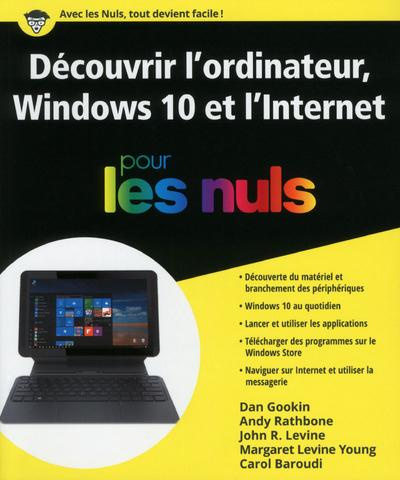 Premiers pas avec l'ordinateur, Windows 10 et internet pour les nuls