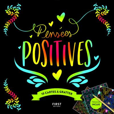 Pensées positives. 10 cartes à gratter. Avec un bâtonnet
