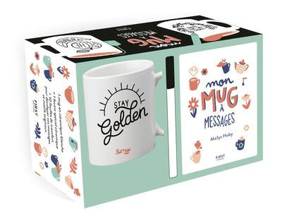 Mon mug à messages. Coffret avec 1 mug et 1 feutre spécial céramique