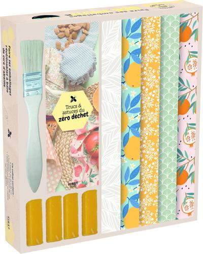 Faire ses emballages réutilisables à base de cire d'abeille. Ce coffret contient : 5 tissus de 25 x