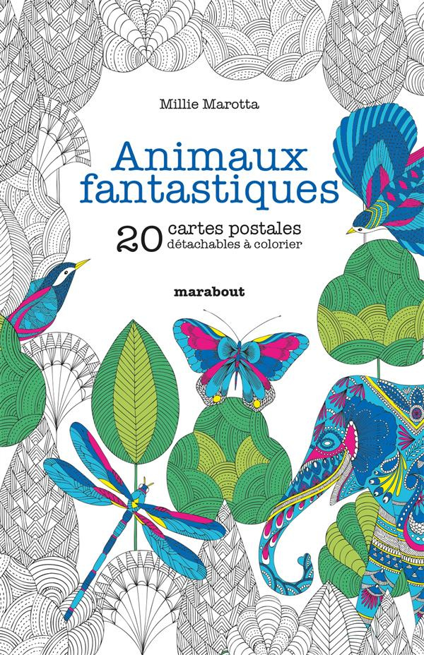 Animaux fantastiques / 20 cartes postales détachables à colorier