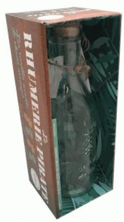 Coffret La rhumerie pirate. Les recettes secrètes de rhum arrangé. Contient : 1 bouteille, 1 étiquet