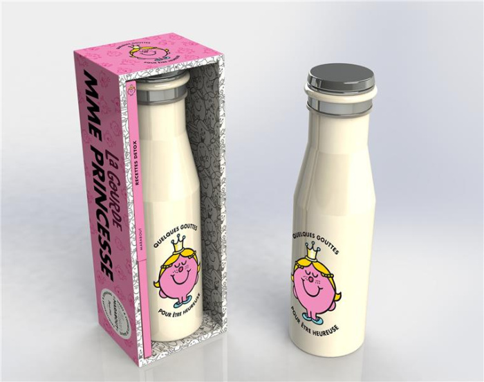 La gourde Mme Princesse. Avec 1 livre Les eaux détox des monsieur madame