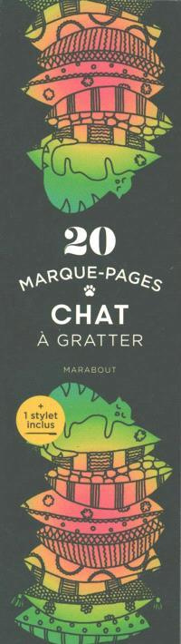20 marque-pages chat à gratter. Avec 1 stylet inclus