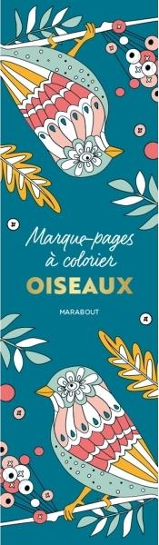 Marque-pages à colorier Oiseaux