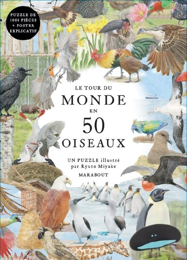 PUZZLE LE TOUR DU MONDE EN 50 OISEAUX