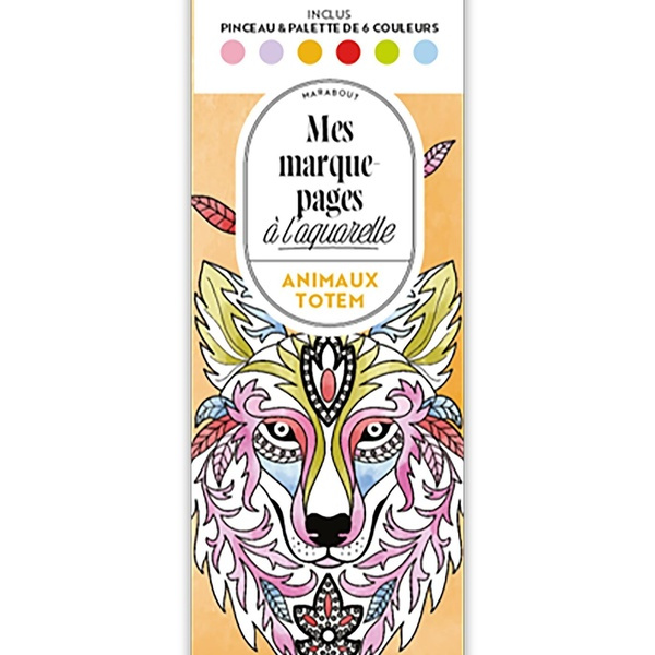 Animaux totem. Inclus : pinceau & palette de 6 couleurs