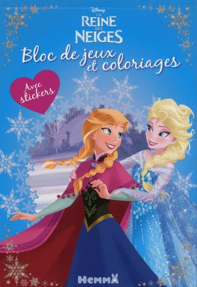 Bloc de jeux et coloriages La Reine des Neiges. Avec stickers