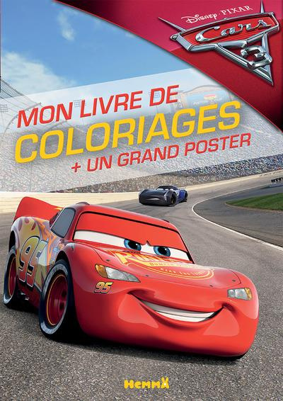 Mon livre de coloriages Cars 3.   un grand poster