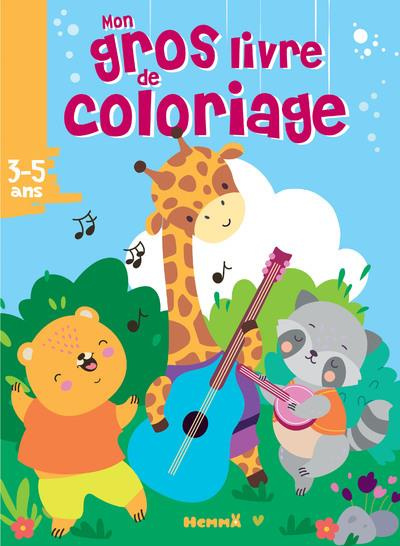 Mon gros livre de coloriage Animaux musique