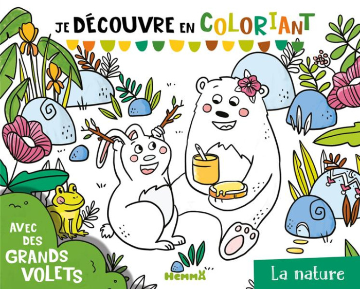 Je découvre en coloriant La nature. Avec des grands volets