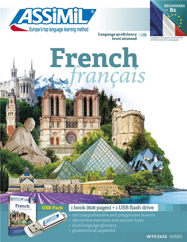 French B2. USB pack avec 1 livre, avec 1 Clé USB