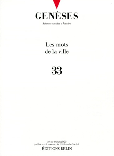 Genèses N° 33 : Les mots de la ville