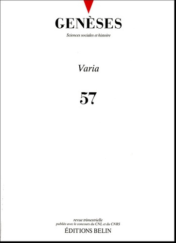 Genèses N° 57 : Varia